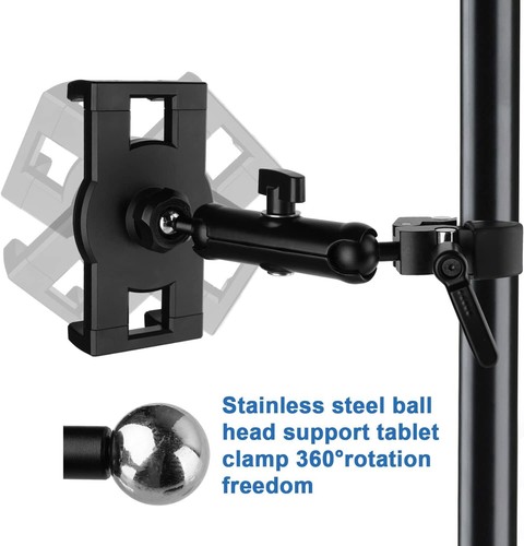Tablet/iPad Mount Holder for Microphone Stand,Mic Music Stand Tablet Black - 第 5/11 張圖片