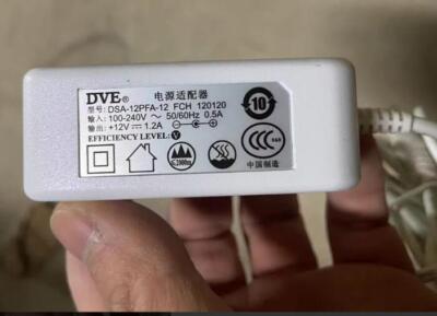DVE DSA-12PFA-12 FCH 120120 Power Adapter Charger 12V 1.2A