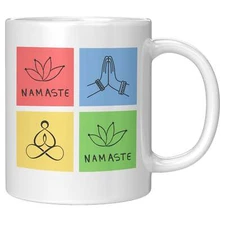 Four Namaste White Mug