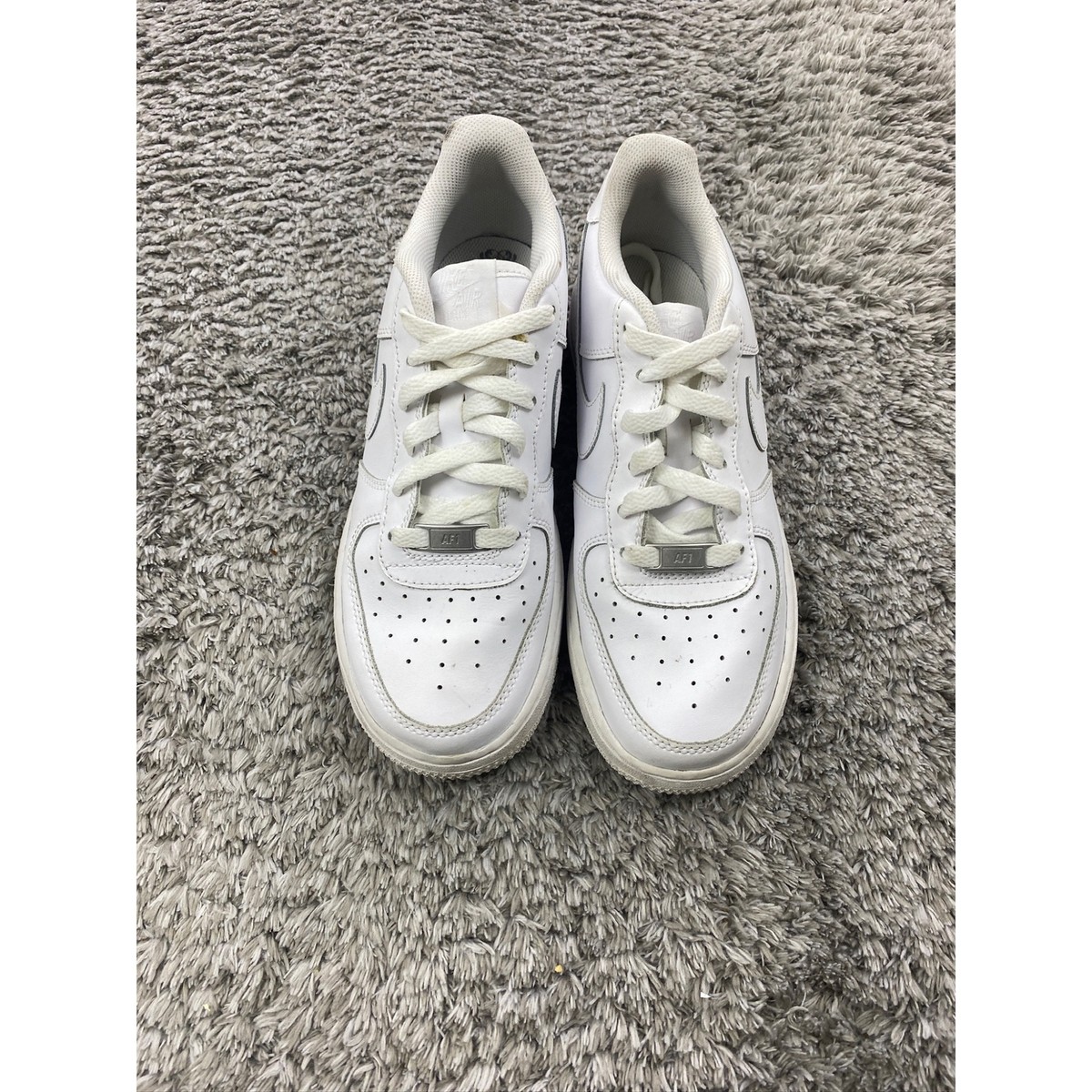 Nike Air Force 1 Low GS Boys 7Y Triple White Sneakers 314192 Nike Air Force 1 Low GS Boys 7Y Triple White Sneakers 314192