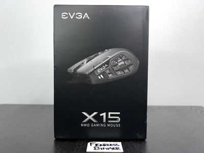 EVGA X15 MMO Gaming Mouse 8K Wired Black 16000 DPI Customizable *FREE SHIPPING*