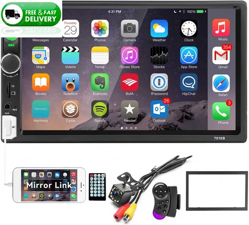 Estereo De Pantalla Para Coche Carro Pantalla Tactil Radio Bluetooth Doble Din..