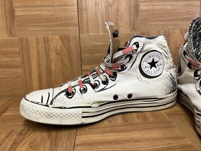 RARE🔥 Sz 9 - Converse x Dr. Seuss Vintage Sneakers White Striped
