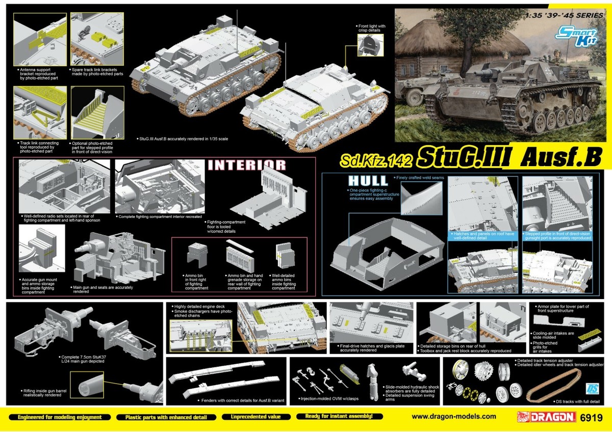Dragon #6919 1/35 Sd.Kfz.142 StuG.III Ausf.B | eBay