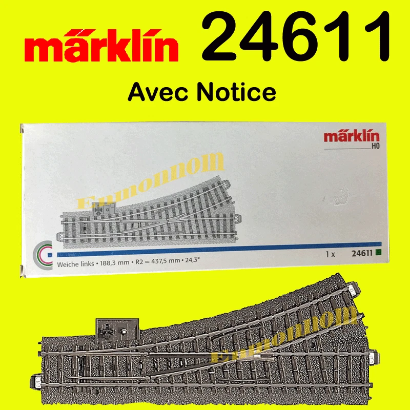 MÄRKLIN HO lot 20 rails droits longs 7 butoirs 3 rails ballast métal