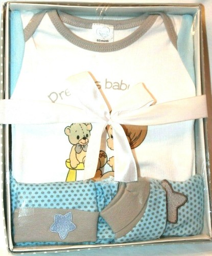 Precious Moments Baby Boy or Girl 5-Pc Gift Set Pink or Blue or Gray - Picture 5 of 7
