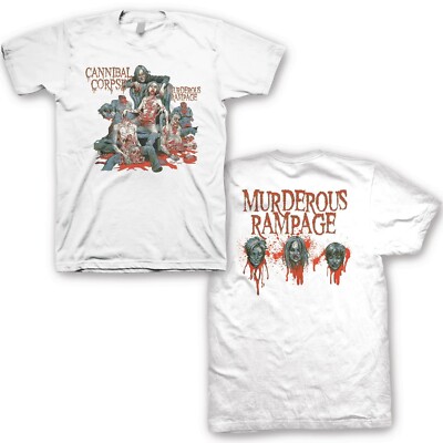 CANNIBAL CORPSE cd lgo MURDEROUS RAMPAGE Official SHIRT LRG New unimagined birth