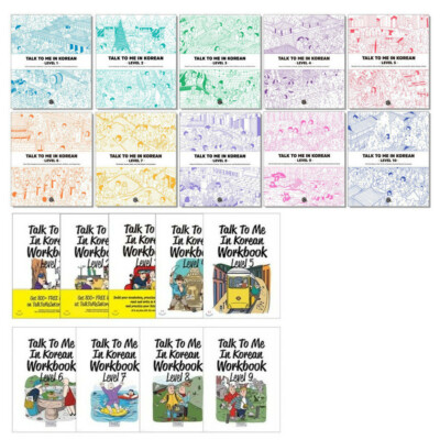 Korean Language Hangul Study Learning Book Talk To Me In Korean & Workbook 1~10