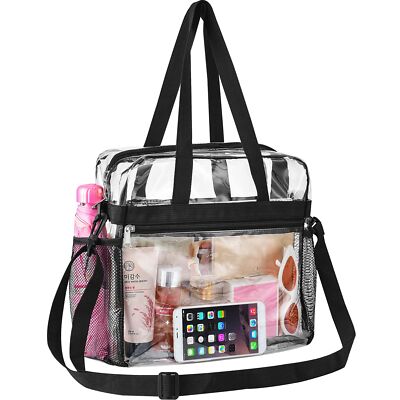 Clear Lunch Bag Stadium Approved Lunch Box with Adjustable Strap for Work  Travel