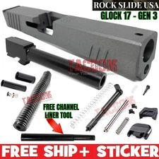 ROCKSLIDE USA TUNGSTEN RS1 Slide for GL0CK 17 + RIFLED BARREL + SLIDE PARTS USA