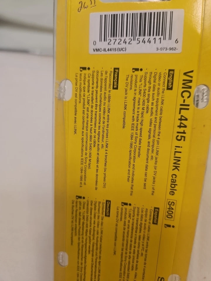 📹🎥Sony VMC-IL4415 1.5m Cable For  Handycam Official OEM📹📽  - Image 3 of 3