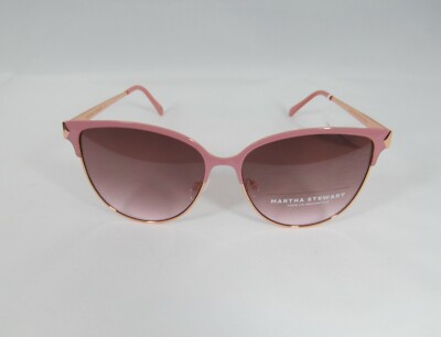 New Martha Stewart Pink Tortoise Cat Eye Sunglasses Pink and Brown Gradi… Martha Stewart Women main image 4