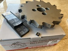 8”x3/4 Indexable Slot / Sides Milling Cutter & Extra 20 MPHT12 Inserts 506-SLOT