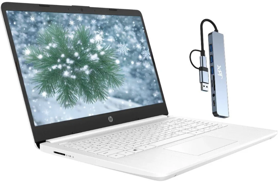 Новый ноутбук HP 14 «HD Intel 4-ядерный N4120 8GB 192GB веб-камера офис USB HUB выиграть 11