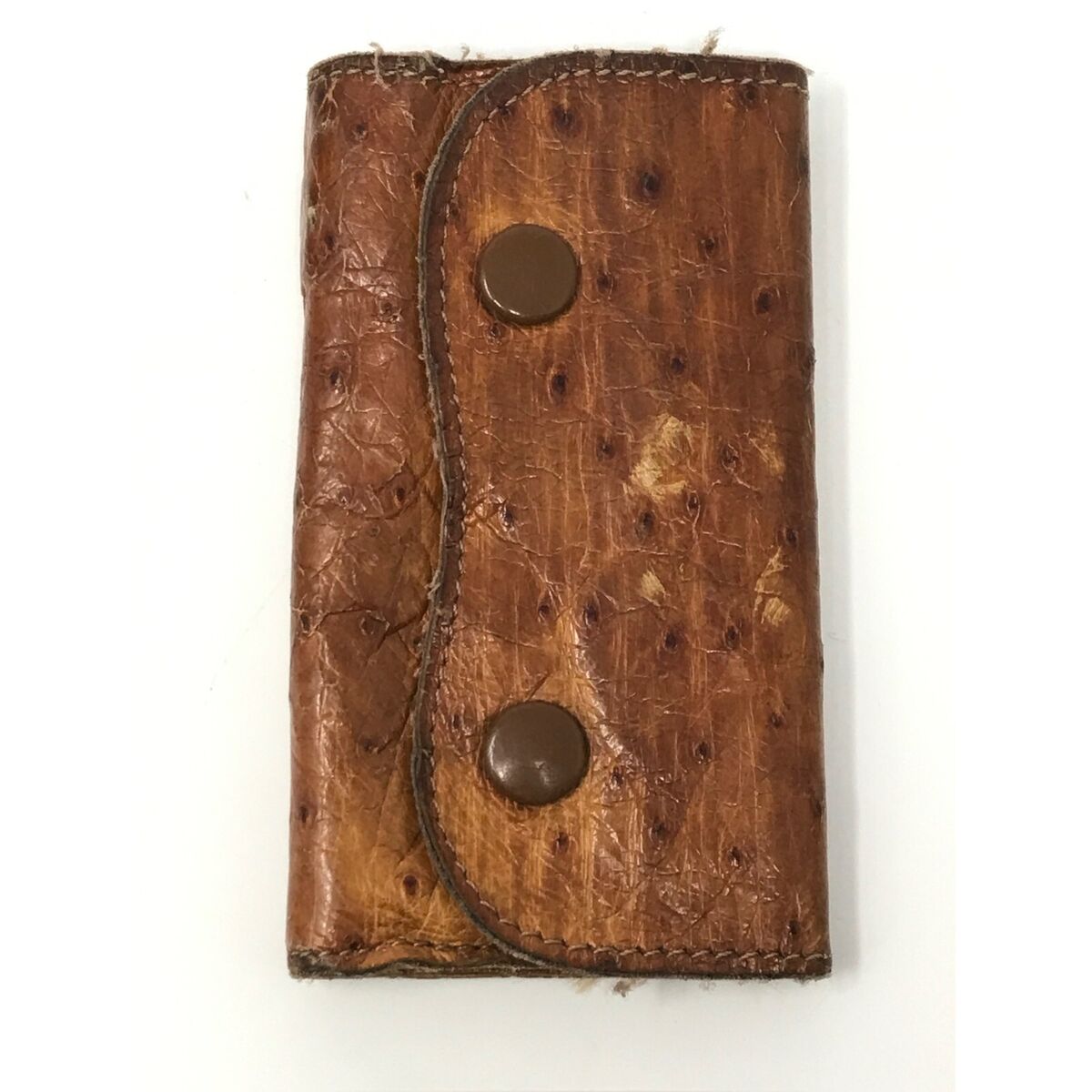 Original Prym 4 Ostrich Leather Key Case Wallet Original Prym 4 Ostrich Leather Key Case Wallet
