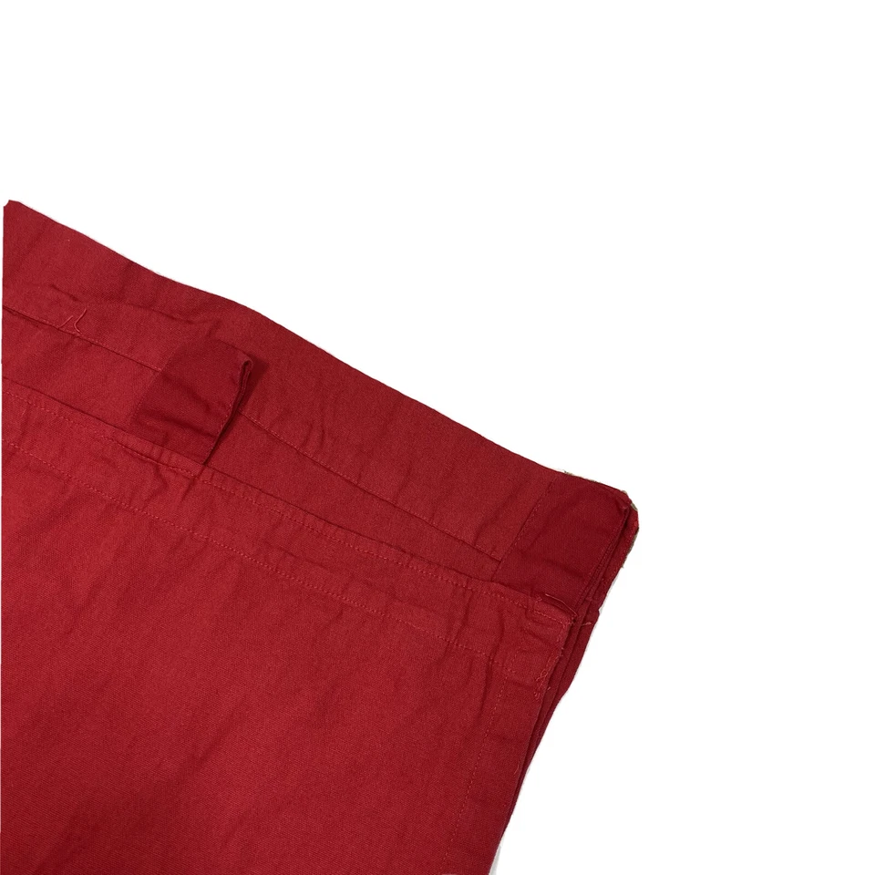 Cortinas con 2 lengüetas JC Penney lona paneles de algodón cortinas rojas 82 par largo liso Foto 2 de 4