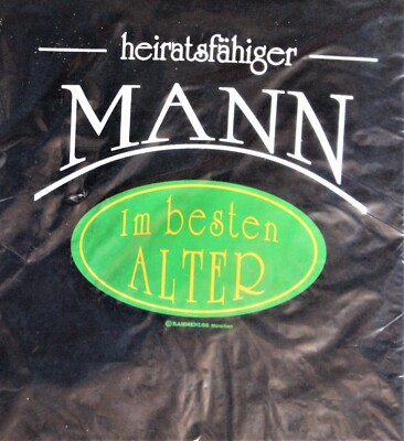 Stedman Herren T Shirt  ''heiratsfähiger Mann im besten Alter! Größe L