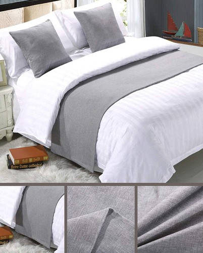 Bed Runner Decor Scarf Cushion Cover Hotel Bedding Twin Queen Or Pillowcase - Picture 1 of 15