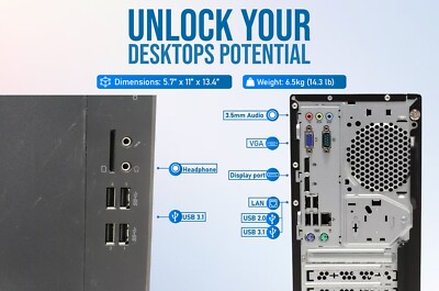 Lenovo ThinkCentre M710t Tower Intel i5 7th Gen 8GB RAM 240GB SSD