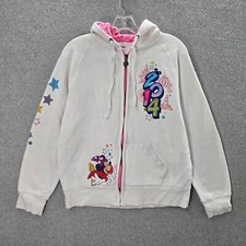 Disney Parks Women Sweatshirt Large Mickey  Friends 2014 Embroidered Full Zip