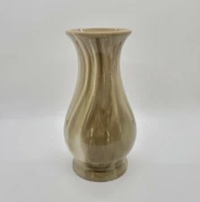 Beautiful Vintage Milky Gray and Cream Pottery Vase Mid-Century Modern Natural 