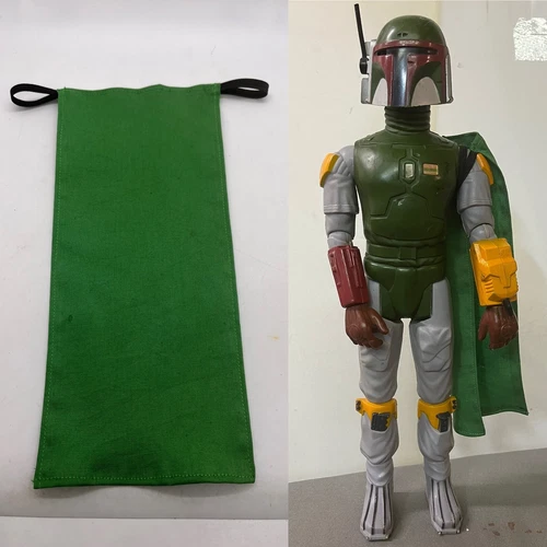 Custom 1979 KENNER STAR WARS 12" BOBA FETT Green CAPE ACCESSORY (Cape Only)