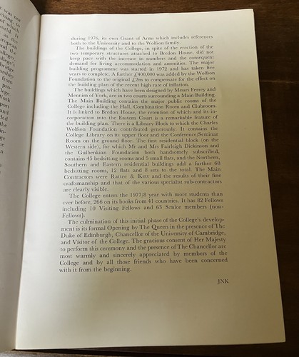 Rare Programme - Formal Opening Of Wolfson College, Cambridge By The Queen, 1977 - Picture 6 of 9