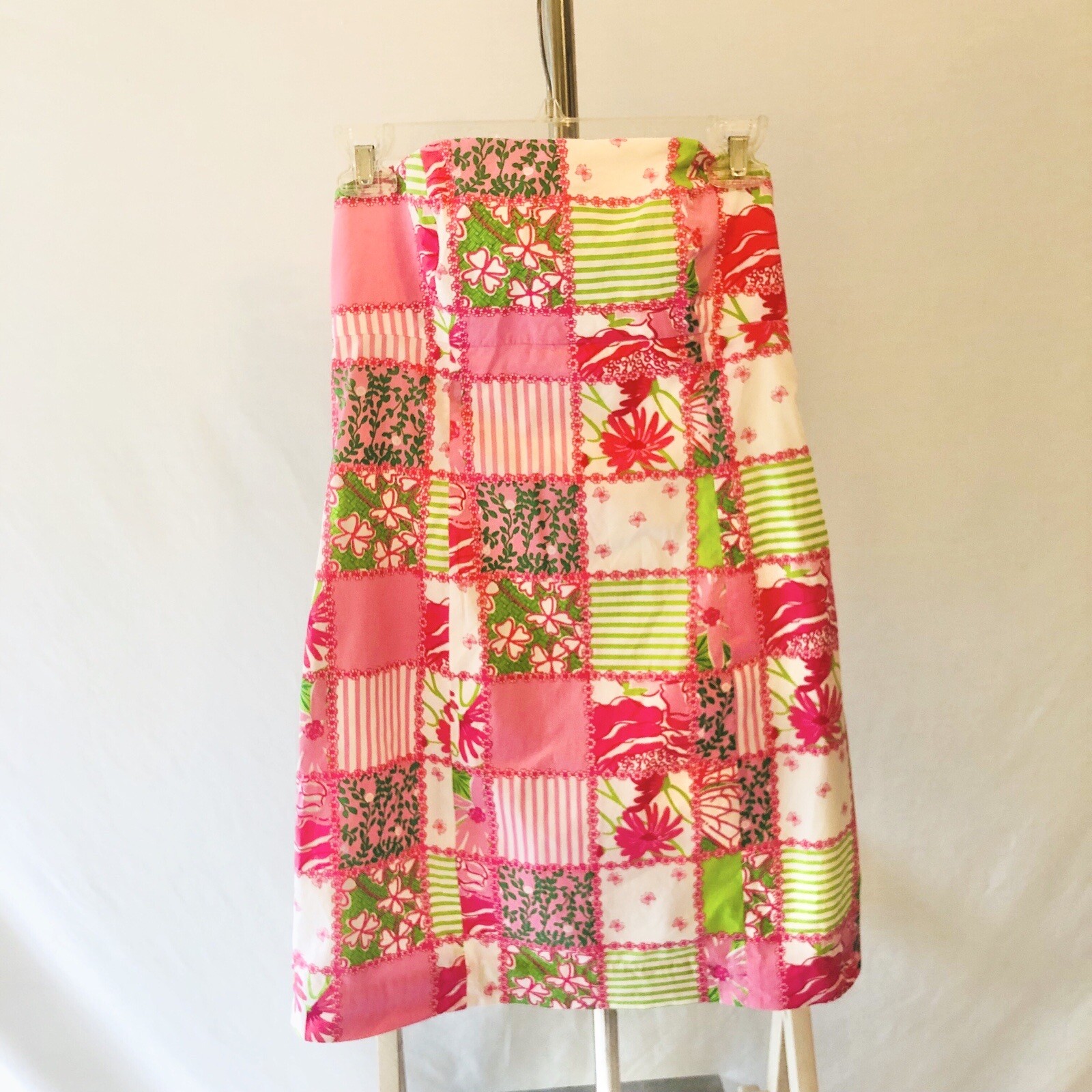 Lilly Pulitzer Strapless Patchwork Franco Dress S… - image 4