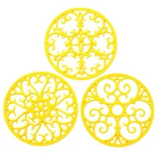 Silicone Trivet Mat - Non-Slip & Heat Resistant Kitchen Hot Pads for Countert...