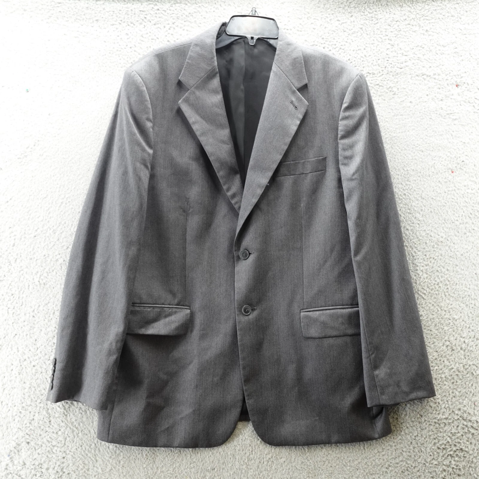 Express Blazer Adult 44R Gray Buttons Coat 100% Wool Casual Men's