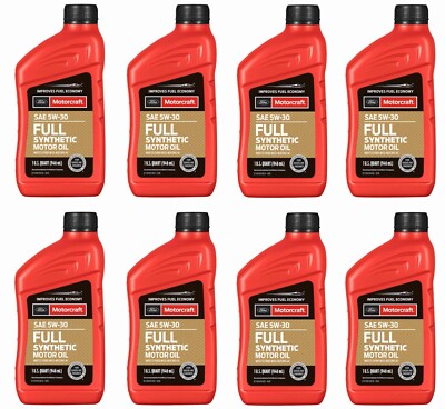 8 Quarts Engine Motor Oil OEM FORD MOTORCRAFT Full Synthetic SAE 5W-30