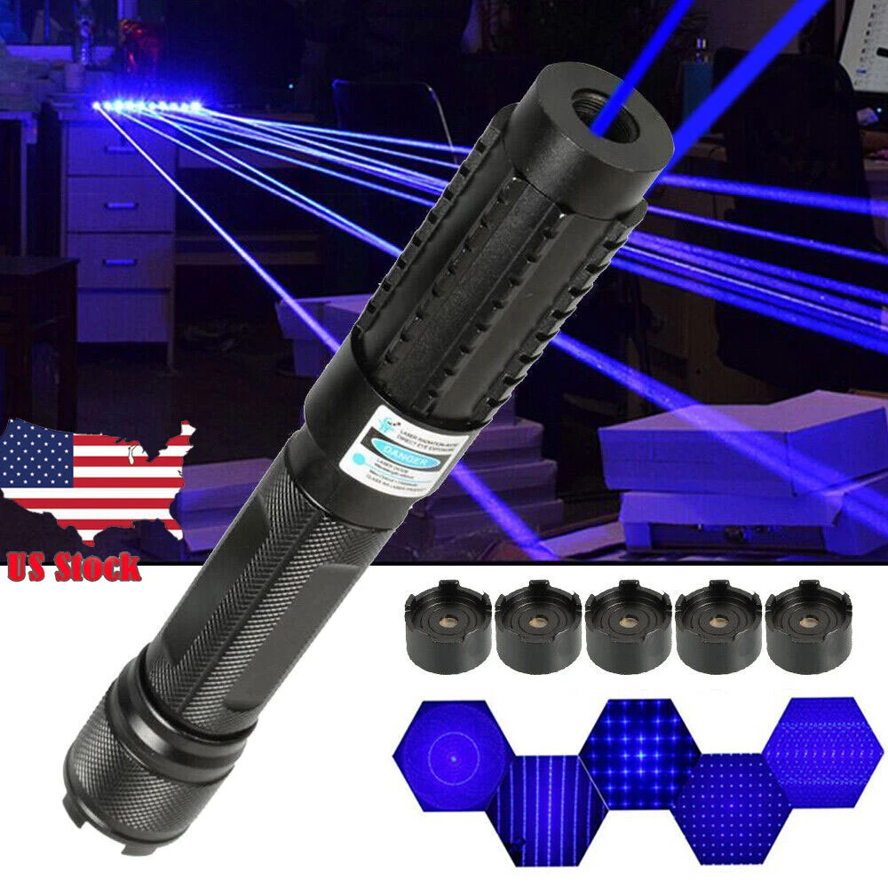 8000M Blue Burning Laser Pointer High Power Adjustable Visible