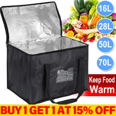 U-DREAMHOME Large Food Delivery Insulated Bags Pizza Takeaway Thermal Warm Cold Bag Ruck Hot