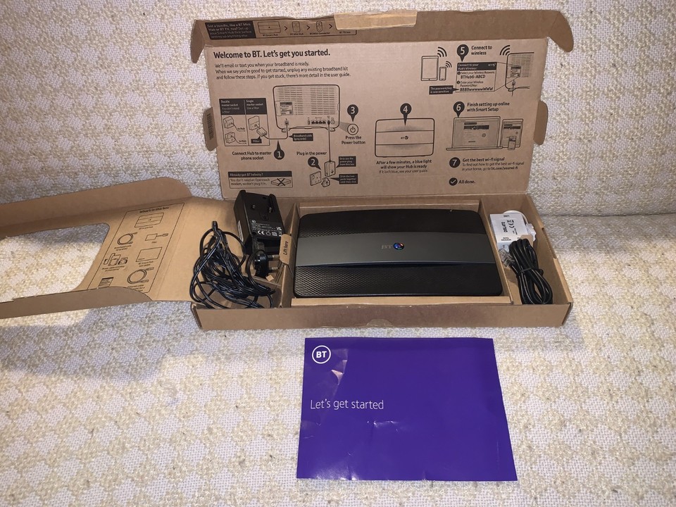 Bt Router 2 BT Smart Hub 6 Type A 084316 WI-FI Wireless Router Used In Box with ...