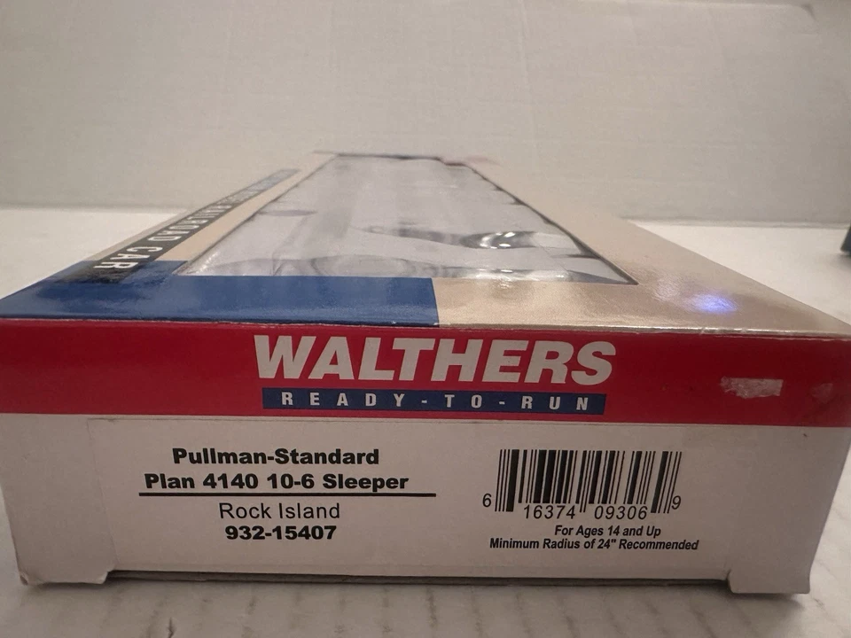 Walthers HO 932-15407  Pullman Plan 4140 10-6 Sleeper Rock Island - Image 3 of 3