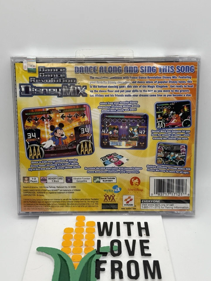 Dance Dance Revolution Disney Mix Sony PlayStation 1 PS1 NEW Factory Sealed - Image 3 of 4