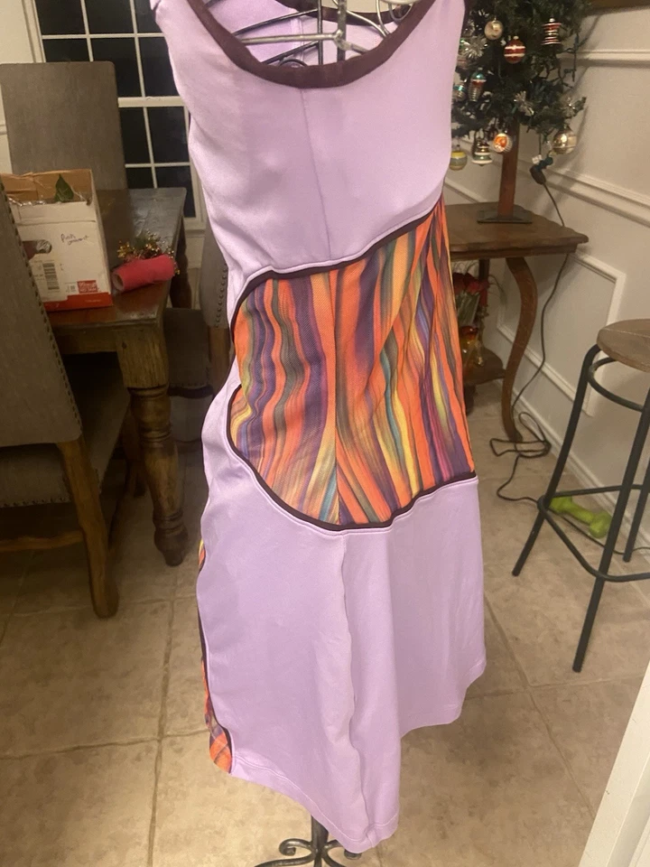 Vestido Tenis NIKE Lavanda Arco Iris Malla Superposición Maria Sharapova Pickleball Y2K S Foto 3 de 4