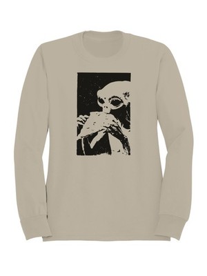 Cryptid Holding Frog Illustration Women's Sweatshirt