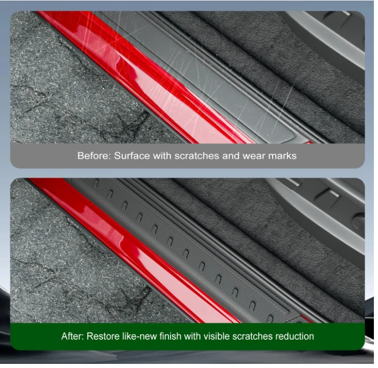 Protector de umbral de puerta compatible con Kia Telluride 2020-2025 4 piezas (arroz) Foto 3 de 4