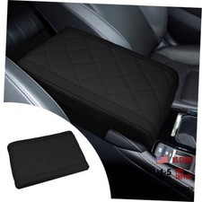 Car Center Console Cover, Soft Leather Armrest Cover Cushion Black