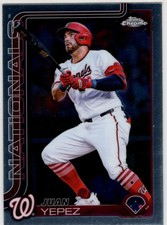 2025 Topps Chrome Baseball Juan Yepez No. 16 Washington Nationals
