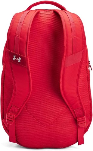 Under Armour UA Hustle 6.0 Unisex OSFM 16" Laptop Backpack, Red/Red/MTLC Silver - Picture 2 of 6
