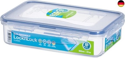 Lock n Lock Rectangular 800ml (207 x 134 x 53mm), Clear/Blue