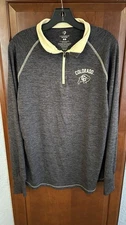 Colorado College Colosseum Athletics 1/4 Zip Pullover Gray Gold Mens X-Large