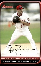 Ryan Zimmerman 2008 Bowman #110 Nationals MLB READ FREE SHIPPING AutographDen