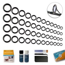 Fishing Rod Repair Kit with Ceramic Guide Rings 52 Pcs