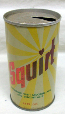Original ''Squirt'' Grapefruit Soda Can, Pull-Tab Top, Soft Drink, Very Good Cond.