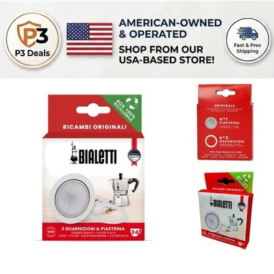 3 Gaskets + 1 Filter Plate for Moka Express & More   Optimal Coffee Solution