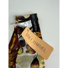 NEW Lise Charmel Silk Skinny Scarf Floral Marron/Maca