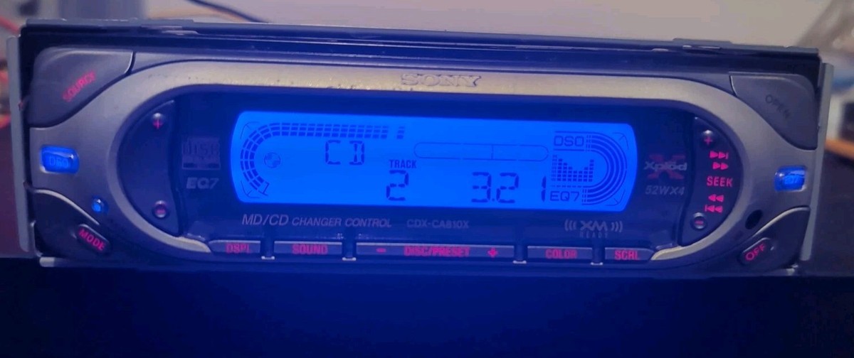 Old School SONY Xplod Car Radio CD Equalizer Xm Ready Custom Color